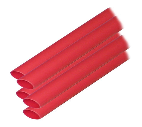 Ancor 304606 Marine Adhesive Lined 3/8" X 6" Red Electrical Heat Shrink Tubing 5-Pack