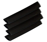 Ancor 306124 Marine Adhesive Lined 3/4" X 12" Black Electrical Heat Shrink Tubing 4-Pack