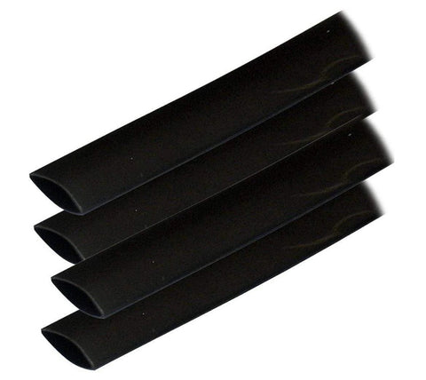 Ancor 306124 Marine Adhesive Lined 3/4" X 12" Black Electrical Heat Shrink Tubing 4-Pack