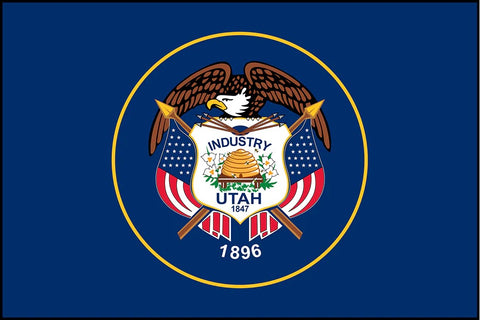 ANNIN 145348WE NYL-GLO Heavy Duty 12" X 18” Nylon Utah State Flag