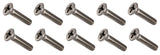 Marine Grade 1/4-20 X 1" Stainless Steel Flat Head Phillips Machine Screw Fasco Fastener MP0778 0778MP 10-Pack