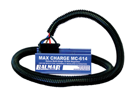 Balmar MC-614-H Max Charge Deluxe Multi-Stage 12V Alternator Voltage Regulator with Harness