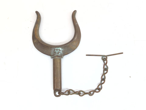 Wilcox Crittenden WC1 Vintage Antique Solid Bronze Swivel Oar Lock with Safety Chain