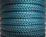 New England Ropes C2017-20 Teal 5/8" Double Braid Nylon Dock / Anchor Line Rope By the Foot