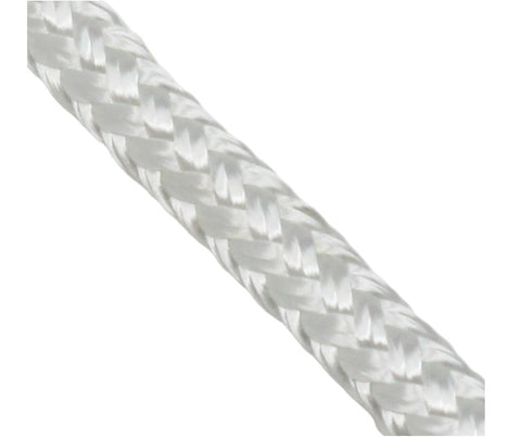 New England Ropes C2010-32 White 1" Double Braid Nylon Dock / Anchor Line Rope By the Foot