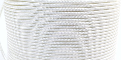 New England Ropes C3500-06 White 3/16" X 50' General Use Braided Polyester Cord