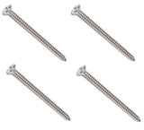 Marine Grade #10 X 2-1/2" Stainless Steel Oval Head Phillips Tapping Screw Fasco Fastener MP2862 2862MP 4-Pack