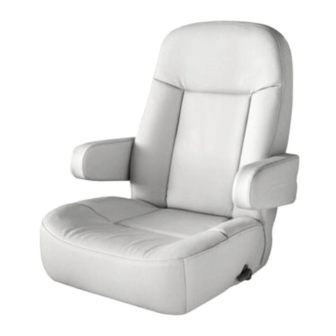 Llebroc 4BRWKML01 Workmate Series 1 Marine Boat White Pilot Helm Seat Chair