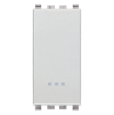 Vimar 20008.N Eikon Next 1P NO 10A Matte Silver 250V 1-Pole Single Push Button Switch