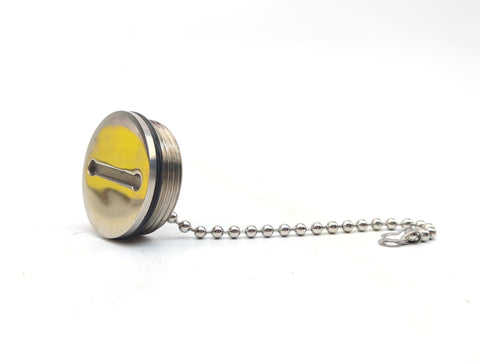 Attwood 66074-3 66061-3 Marine Stainless Steel Deck Fill Replacement Cap and Chain
