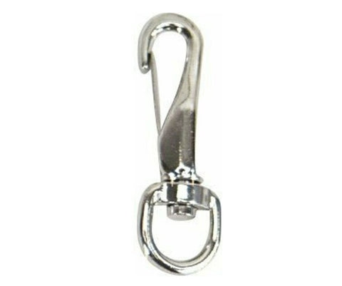 Whitecap S-1131C 1/4" Hook X 3/8" Ring X 1-7/8" L Chrome Plated Zamac Baby Swivel Snap