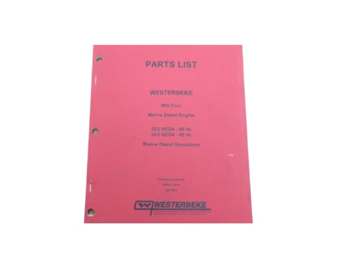 Westerbeke 041512 90A Four 32.0 60Hz 25.0 50Hz BEDA Engine Generator Parts List - Second Wind Sales
