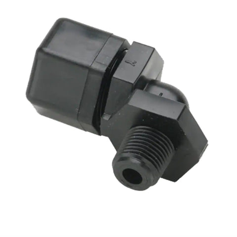Parker P4ME2 Fast & Tite Polypropylene 1/4" Compression Tube X 1/8" NPTF 90° Male Elbow