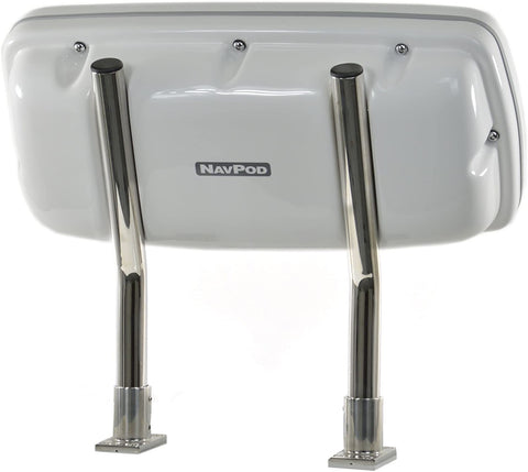 NavPod SK135 Marine Boat Mirror Polished Finish 20° Single Bend Stanchion Kit