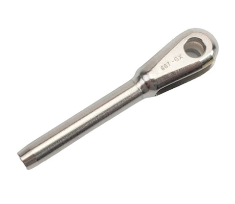 C Sherman Johnson 12-224 Machine Swage 3/16” Stainless Steel Marine MS Style Fork
