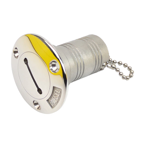 Attwood 66407-1 Marine Boat 316 Stainless Steel 1-1/2” Enhanced Diesel Deck Fill