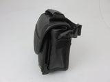 Ambico Black Leather Adjustable Strap 2 Pocket Messenger Shoulder Camera Bag