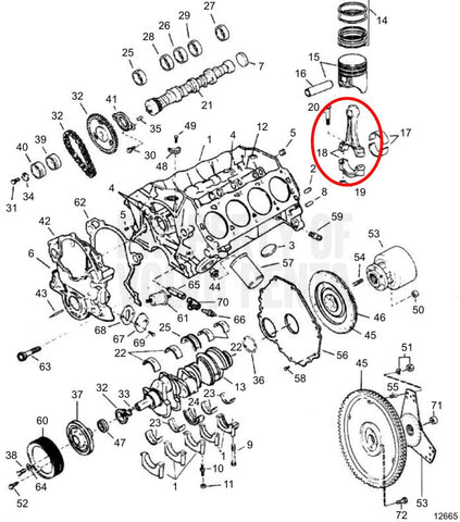 Volvo Penta 3850393 Genuine OEM 5.0FIPHUBCE 5.0FLPHUB 5.8FIIHUBCE Crankcase Connecting Rod