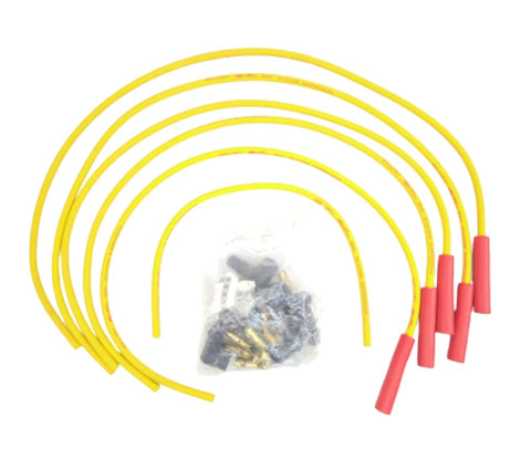 Mallory 765 Sprint Semi Custom V8 Carbon Core Straight Boot 8mm Silicon Spark Plug Wire Set