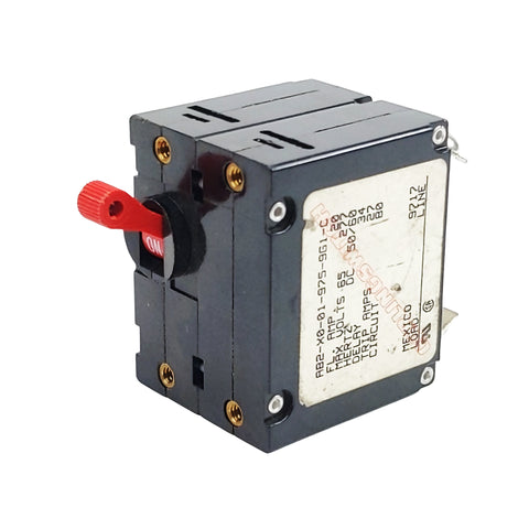 Carling AB2-X0-01-975-9G1-C A-Series Double Pole Red Toggle 20A Circuit Breaker