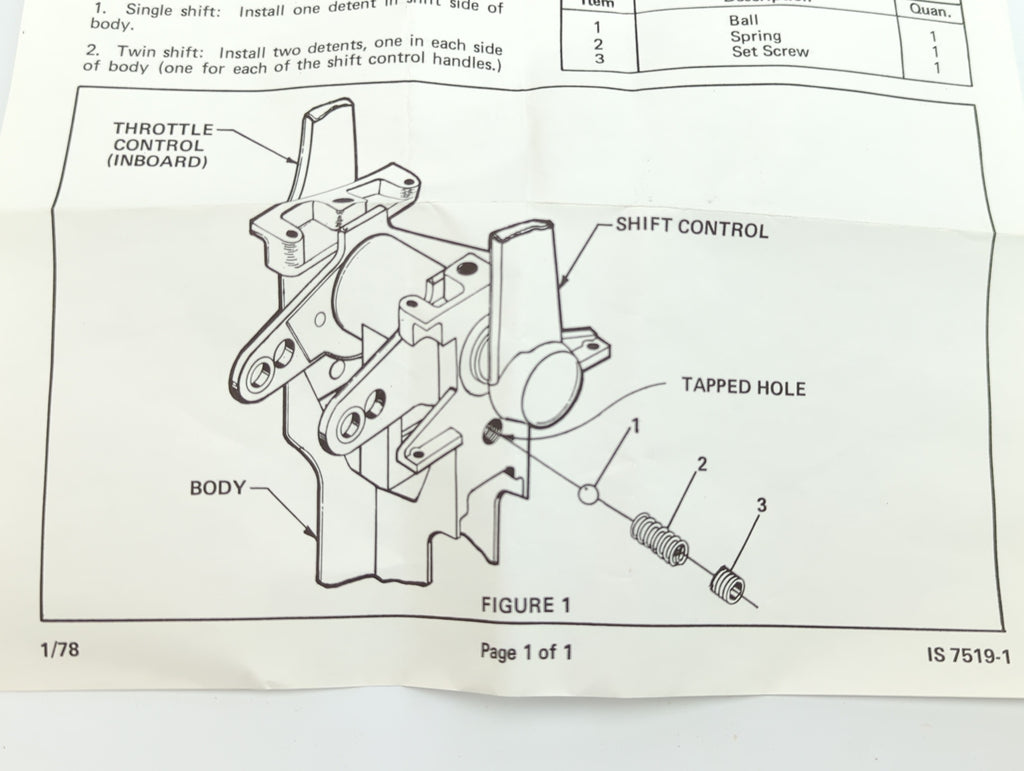 Teleflex Morse CH28151 Seastar CH3000 or CH5000 Throttle or Shift Cont