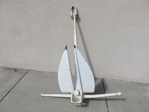 Navy WT200 Vintage Antique Marine Boat 200lb White Danforth Style Fluke Anchor