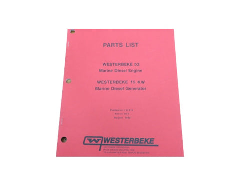 Westerbeke 32416 Genuine OEM 52 Marine Diesel Engine 15 KW Generator Parts List - Second Wind Sales