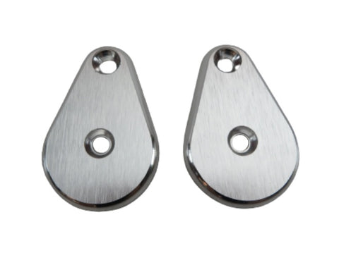 Morse G&L Materials PTDB-2X3 Aluminum Brushed 2 Hole 2” x 3” Teardrop Pad Lot of 2