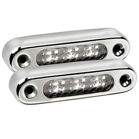 Attwood 6343SSPR4 12V 0.85A Waterproof 3” White LED Underwater Oval Spot Light