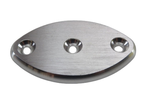 Morse G&L Materials POVB-2X3.5 Aluminum Brushed 3 Hole Football Specialty Pad