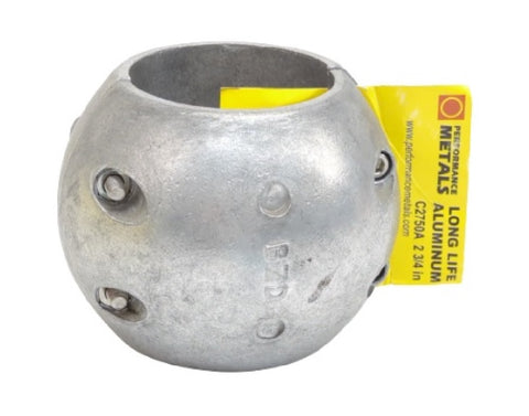 Performance Metals C2750A Streamlined Barrel Collar 2-3/4" Propeller Shaft Aluminum Anode