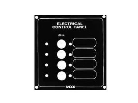 Ancor 553004 Marine Grade Black 4 Gang Standard Toggle Breaker Electrical Control Panel
