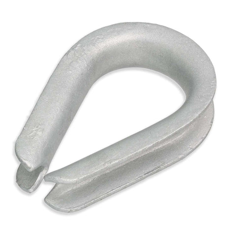Whitecap S-1543P Marine Hot Dipped CL 3/4” Galvanized Steel Wire Rope Thimble