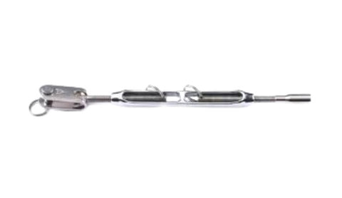 C Sherman Johnson 42-316 Life Line Jaw to Swage 3/16” Chrome Stainless Open Body Turnbuckle