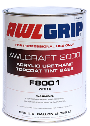 Awlgrip F8001 AwlCraft 2000 Acrylic Urethane Topcoat Tin Color Base White 1 Gallon