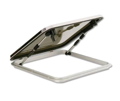 Bomar S2601-10AX SS Voyager Mid Profile 8-1/4″ Square Stainless Steel Deck Hatch