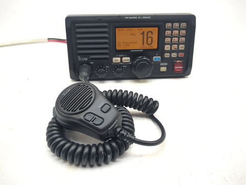 Icom IC-M602 Boat Marine Waterproof Class D DSC VHF Radio Transceiver with HM-126RB Microphone