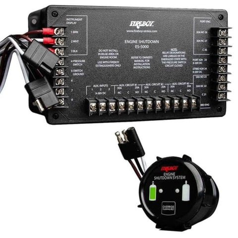 Fireboy Xintex ES-5000-01-24V 5-Circuit Round Bezel Automatic Engine Shutdown System