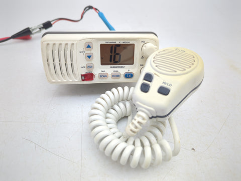 Icom IC-M304 Boat Marine DCS VHF Radio Transceiver and HM-164SW Microphone