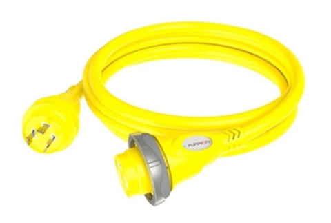 Furrion F30C12-SY Boat Marine 30A 125V 12' Yellow Cordset Shore Power Cable with LED