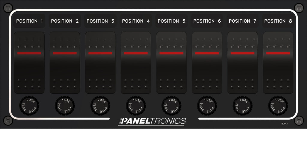 Paneltronics 9960013 Boat Marine DC 8-Position Lighted Rocker Switch F ...