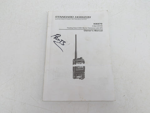 Standard Horizon HX870 Class D DSC Marine Transceiver VHF Radio Owner’s Manual - Second Wind Sales
