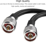 UIInosoo-400 RF0A0236A-CA Ultra Low Loss N-Type 50ft Male to Male Coax Cable