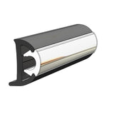 TACO V21-9517BKA Boat Marine Black 1-1/4’’ X 3/4’’ Rigid Vinyl Rub Rail Per Foot