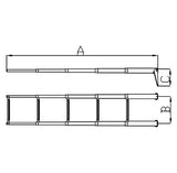 White Water Marine B00351R Over Platform Telescoping Heavy Duty Stainless Steel 4-Step Ladder