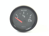 VDO 301 109 Vision Black Boat Marine 2" 12V Water Level Tank Gauge 301109