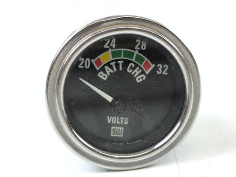 Stewart Warner 82347 Boat Marine Chrome Deluxe 2" 24 Volt Voltmeter Gauge
