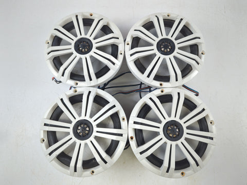 Kicker 41KM84LCW Boat Marine Grade Full-Range 2-Way White 8" Speaker 4-Pack