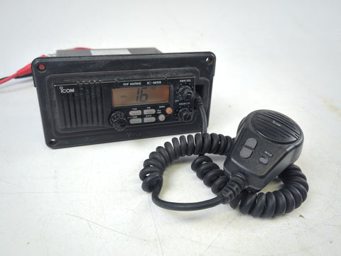 Icom IC-M59 Boat Marine Waterproof VHF Radio Transceiver with Microphone and Flush Mount