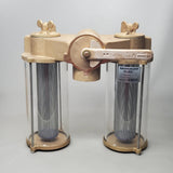 Groco VD-2500 VD-S Series Bronze 2-1/2" Monel Vertical Duplex Raw / Sea Water Strainer